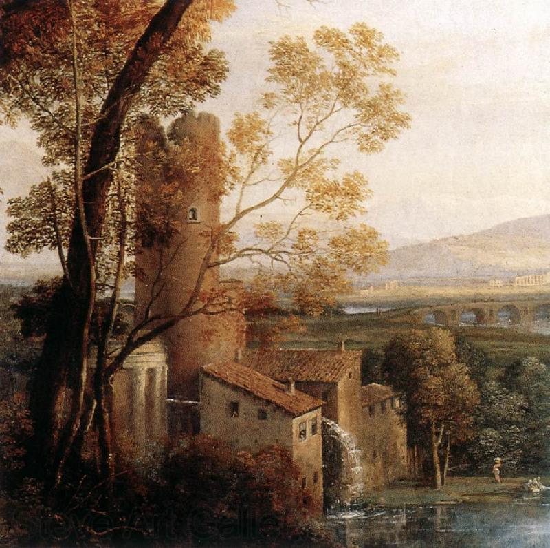 Claude Lorrain Landscape with Dancing Figures (detail) dfg